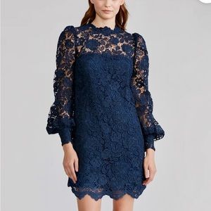 Zac Posen Blue Guipure dress.